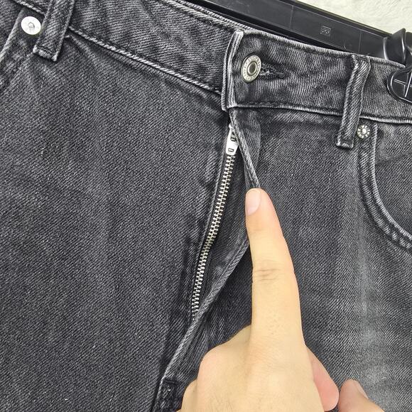 Free People We The Free Pacifica Slim Straight Leg Jeans Sz 32 Black (32x27) NWT - Picture 3 of 16